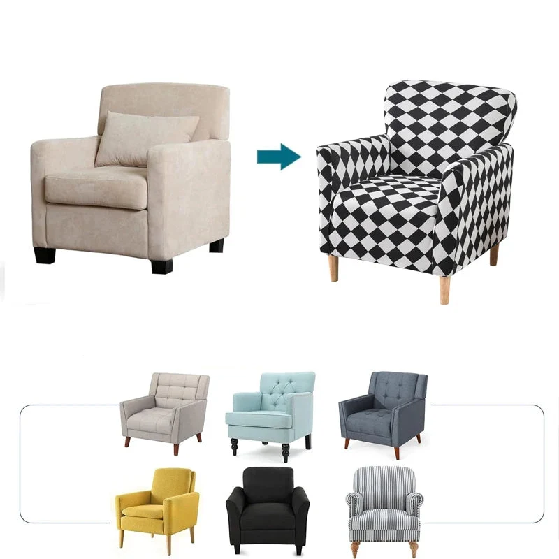 Housses de Fauteuil avec Accoudoirs à Motifs