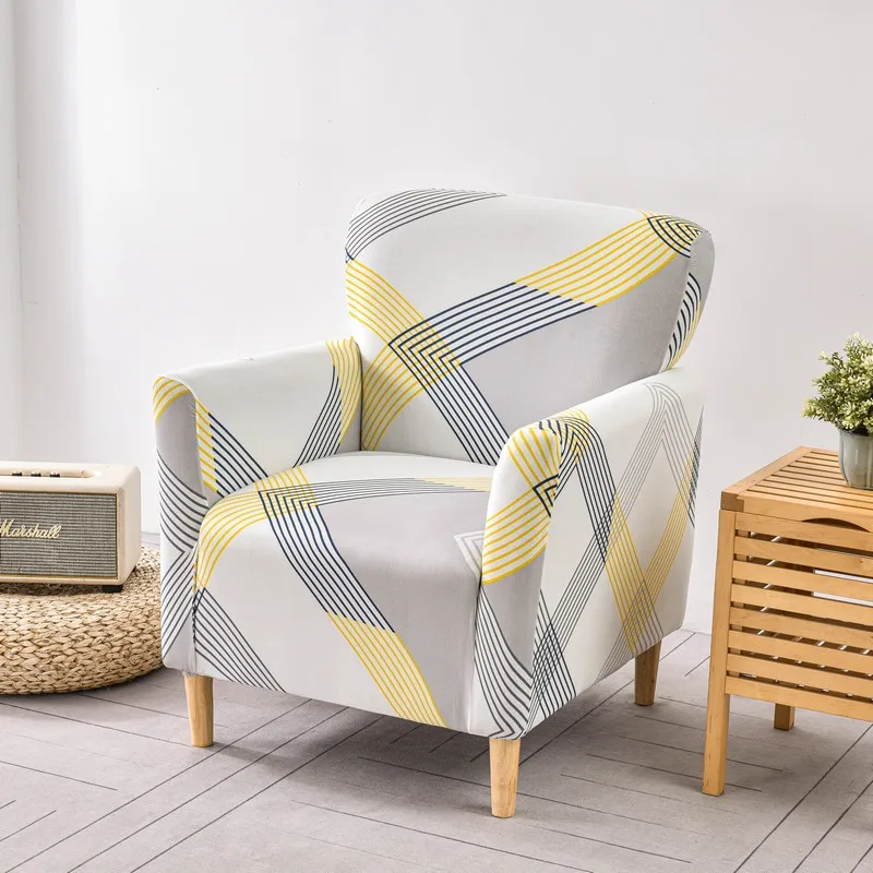 Housses de Fauteuil avec Accoudoirs à Motifs