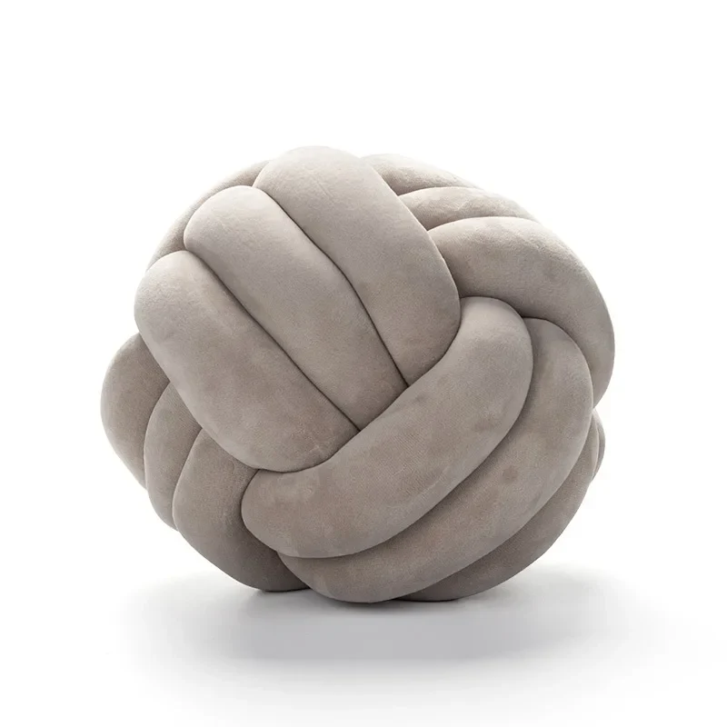 1 Coussin Boule Nœud Design – Décoratif Moderne en Velours