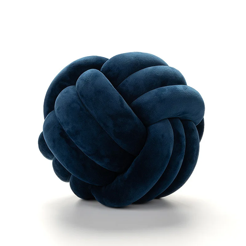 1 Coussin Boule Nœud Design – Décoratif Moderne en Velours