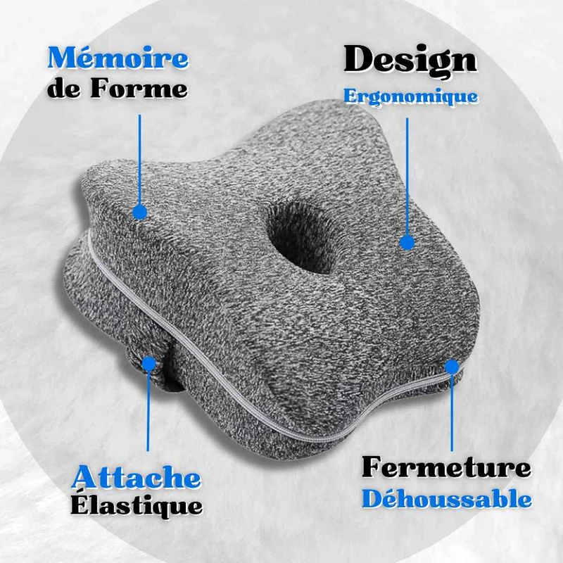 Coussin Genoux pour la Nuit gris !
