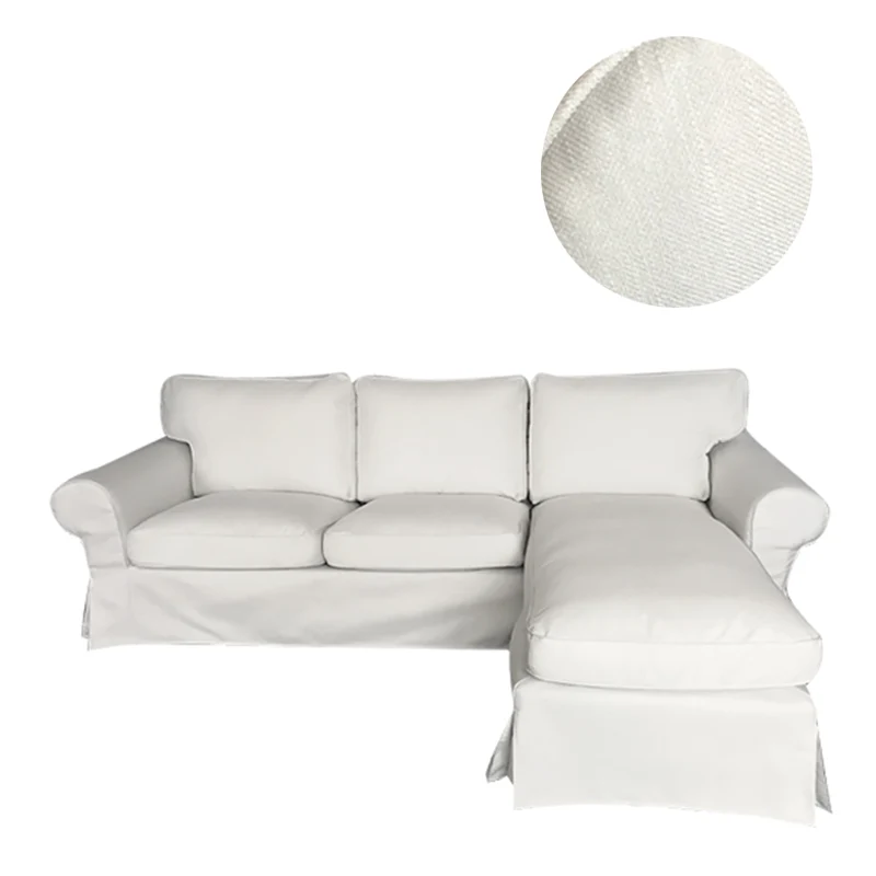 Housse pour canapé d'angle IKEA EKTORP 2 places + méridienne - Polycoton twill denim