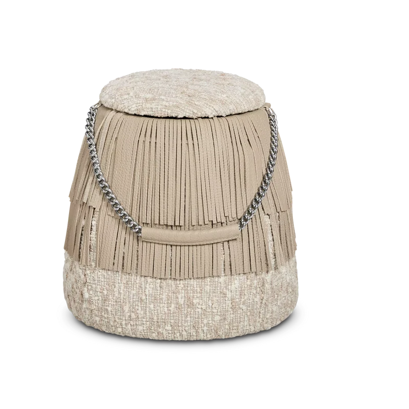 Freddle - Bouclé Fabric Ottoman by Gamma