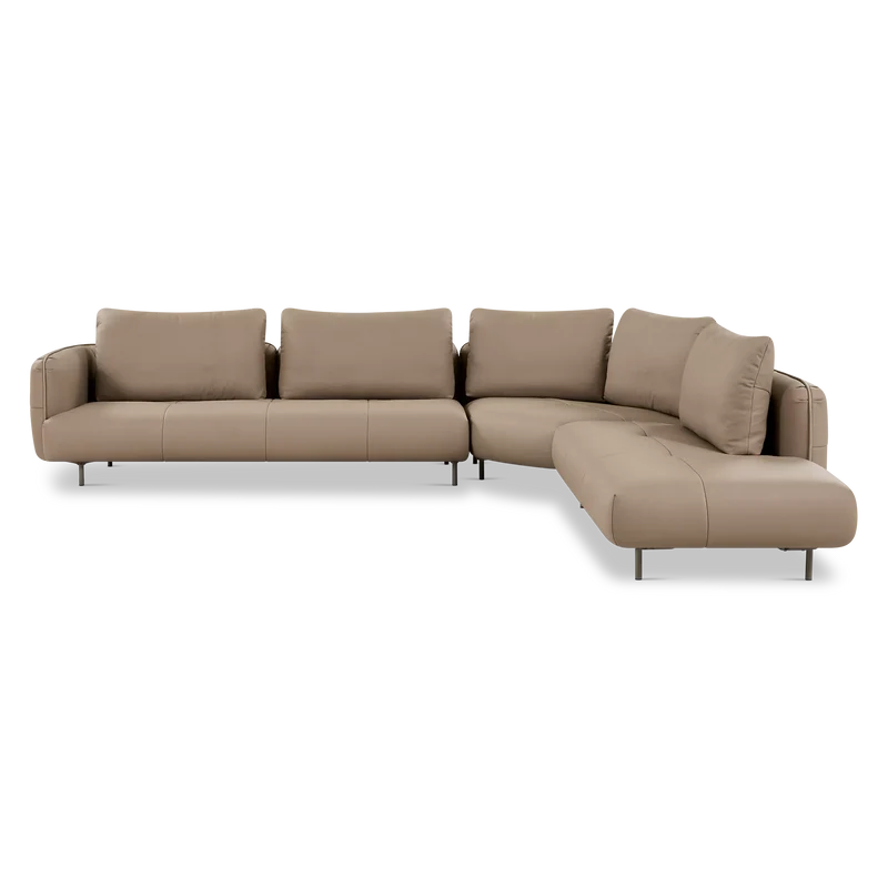 Crystal - Leather Sectional Sofa by Gamma