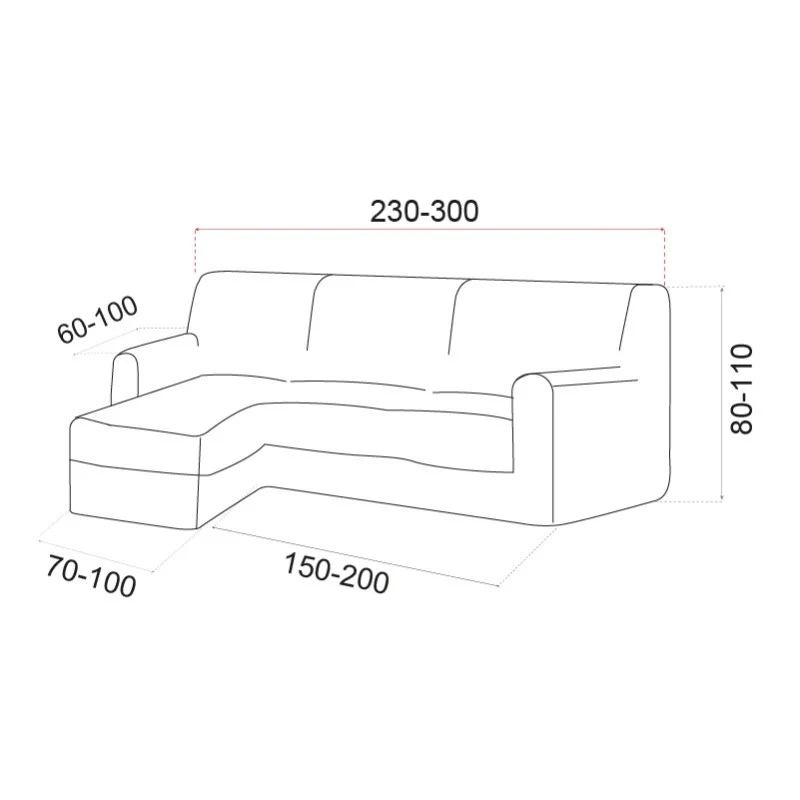 Housse Multi-élastique Canapé d'Angle Stark