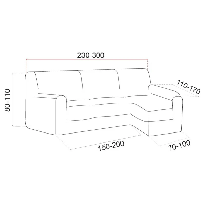 Housse Multi-élastique Canapé d'Angle Stark