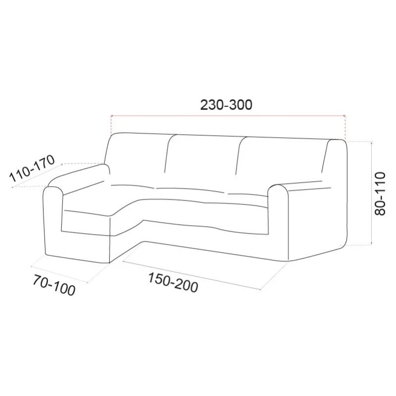 Housse Multi-élastique Canapé d'Angle Stark