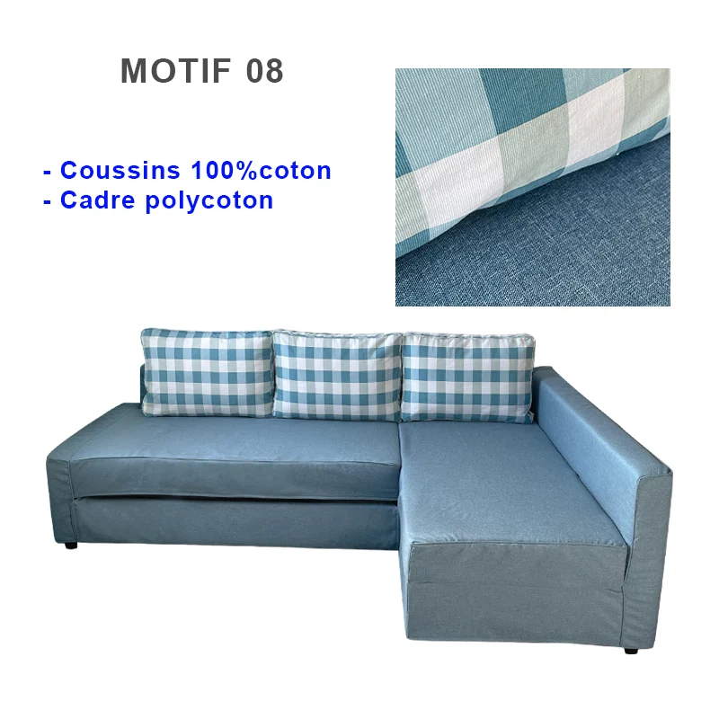 Housse pour canapé d'angle convertible IKEA FRIHETEN motifs imprimés 100%coton
