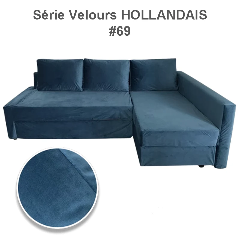 Housse pour canapé d'angle convertible IKEA FRIHETEN luxe pur velours hollandais