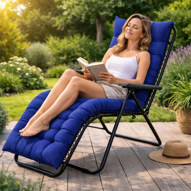Coussin Chaise Longue bleu
