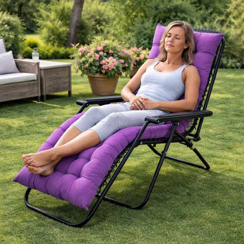 Coussin Chaise Longue violet