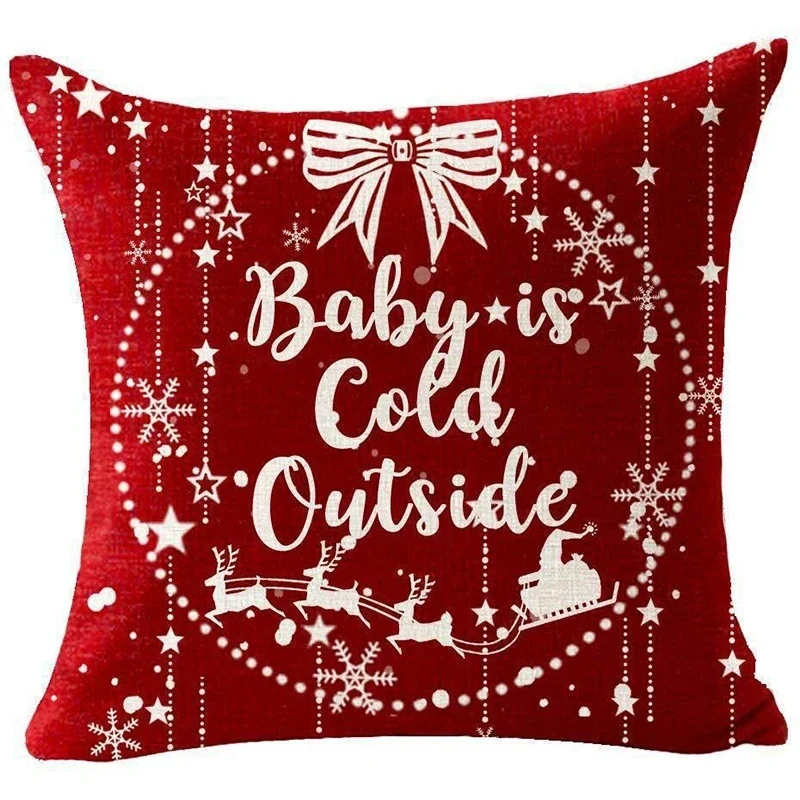 Coussin de noël rouge