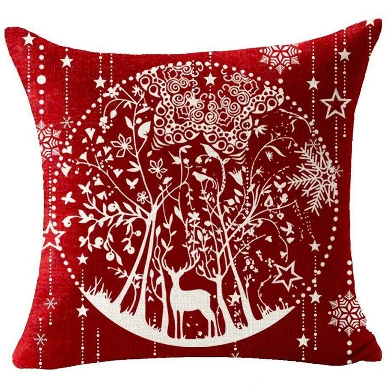 Coussin de noël rouge