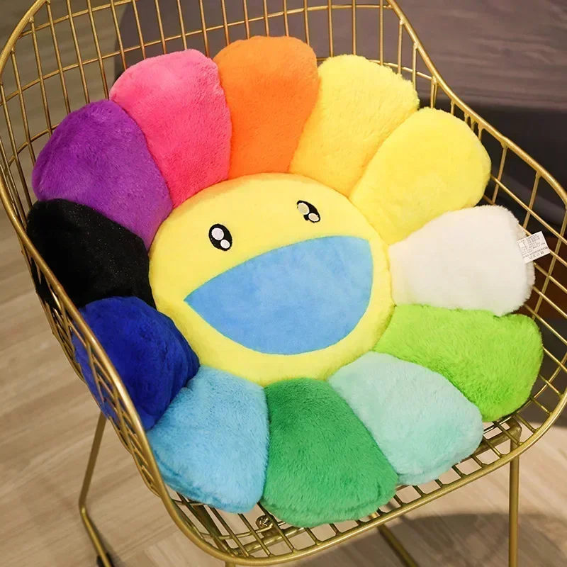 Coussin fleur multicolore