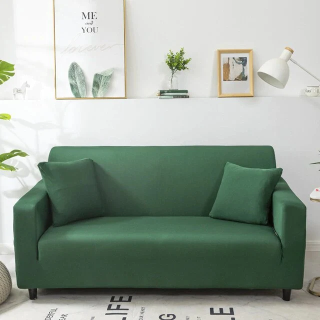 Housse de Canapé Vert Foncé