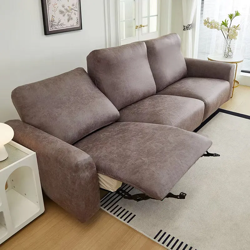 Housse de Fauteuil Relax En Similicuir Marron
