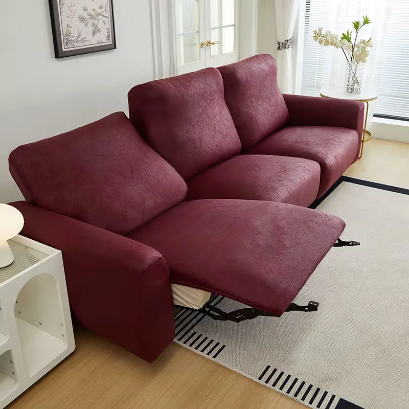 Housse de Fauteuil Relax En Similicuir Bordeaux
