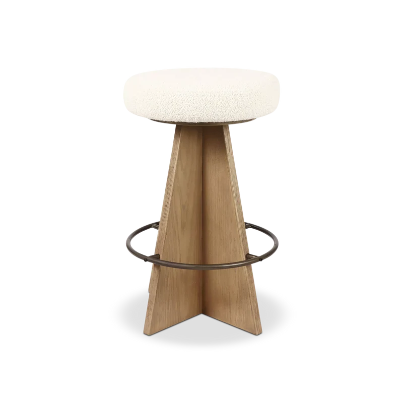 Damon - Oak Stool by Four Hands