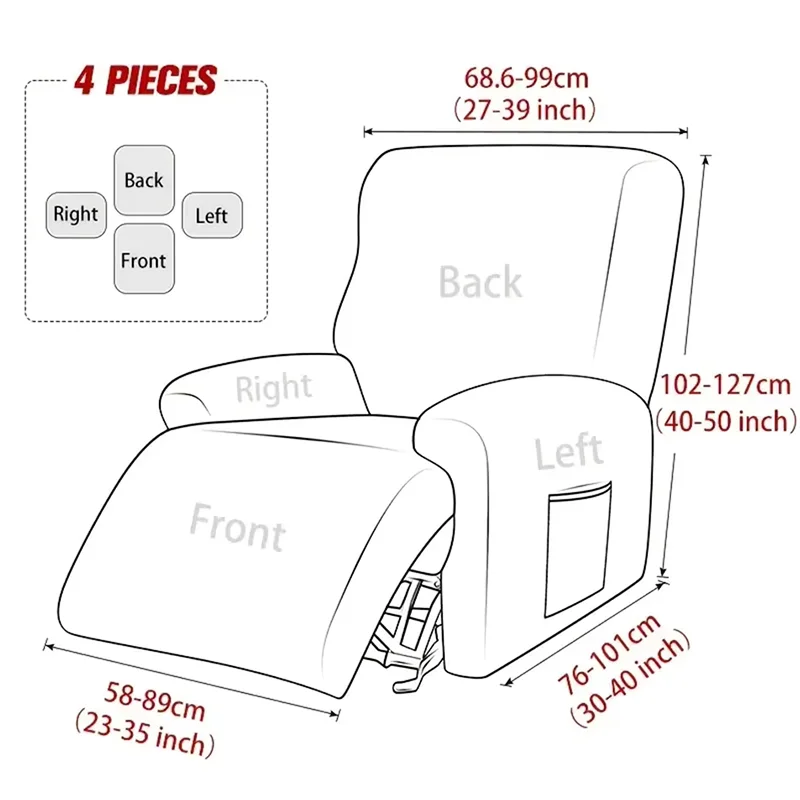 Housse Pour Fauteuil Relax Vellora Marron Clair