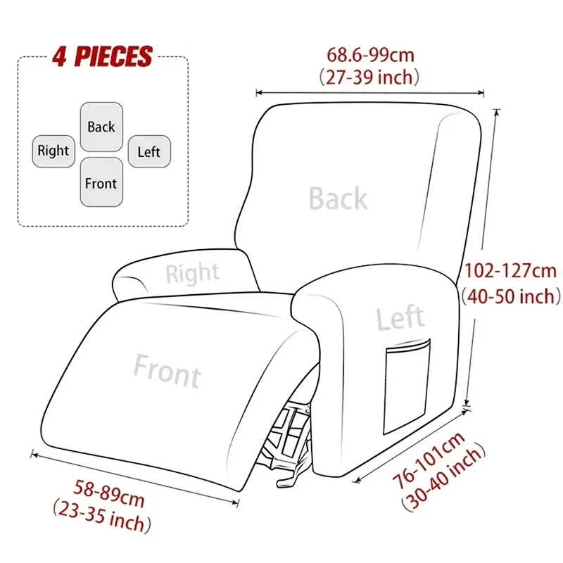 Housse Pour Fauteuil Relax Vellora Gris Anthracite