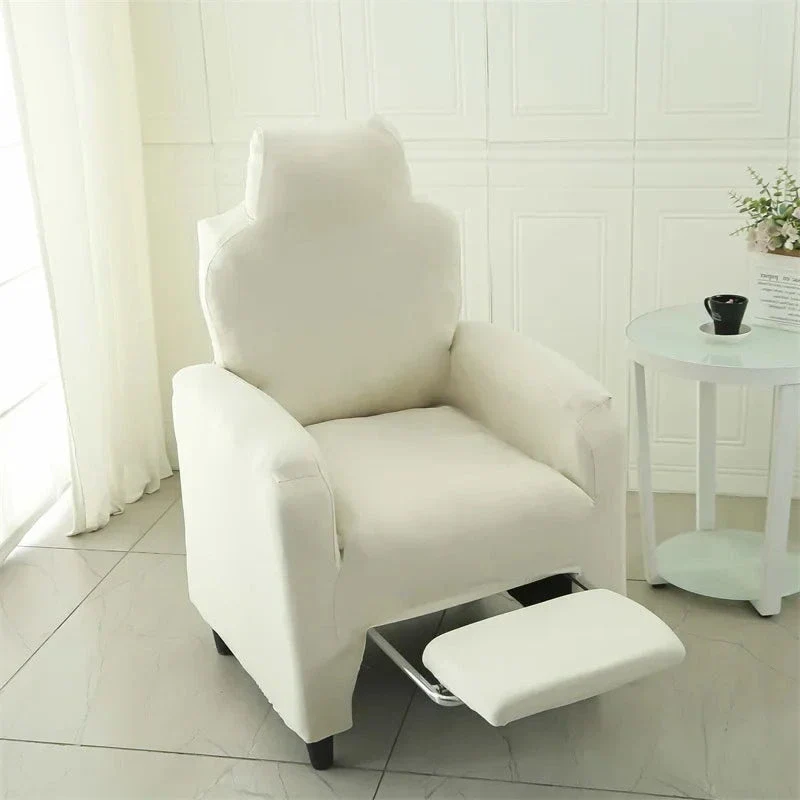 Housse pour fauteuil relax avec repose pieds électrique lycra extensible