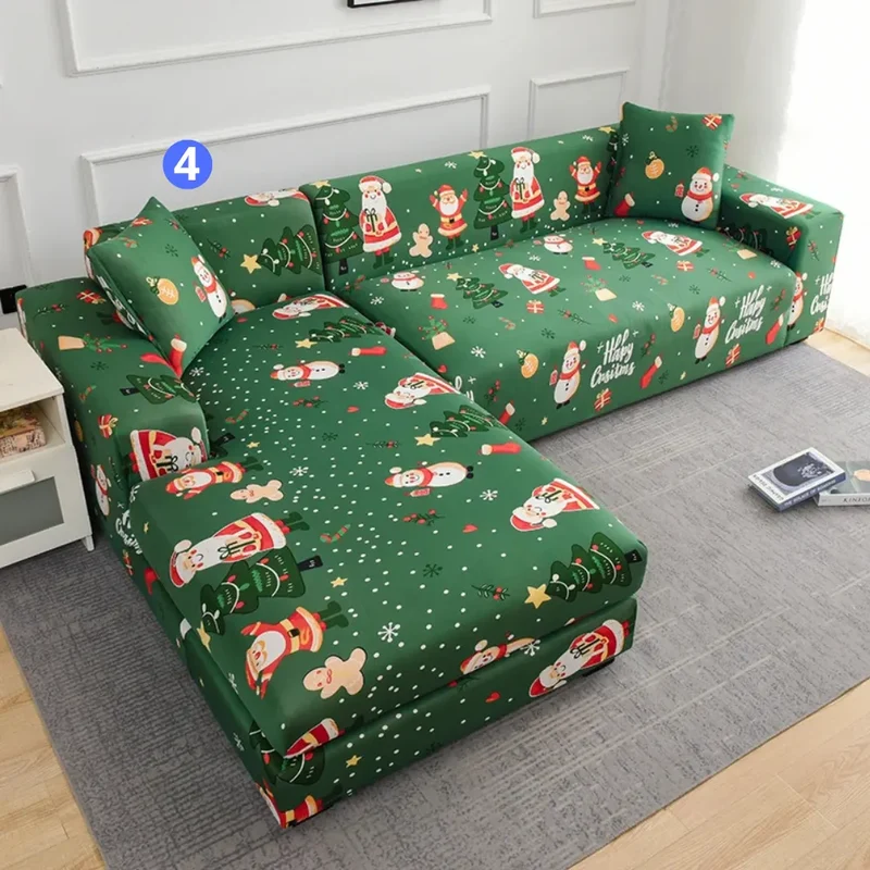 Motifs Noël - Housses de Canapé d'Angle Extensibles