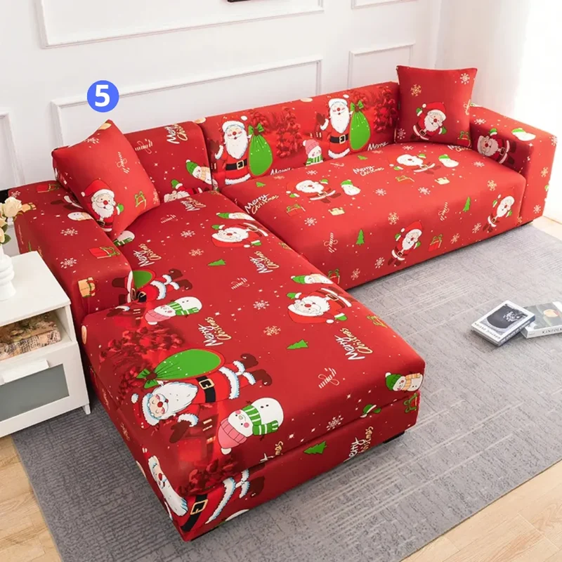 Motifs Noël - Housses de Canapé d'Angle Extensibles
