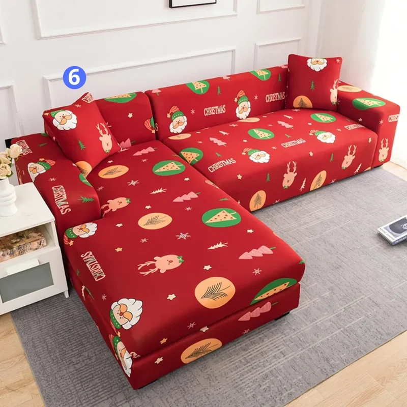 Motifs Noël - Housses de Canapé d'Angle Extensibles