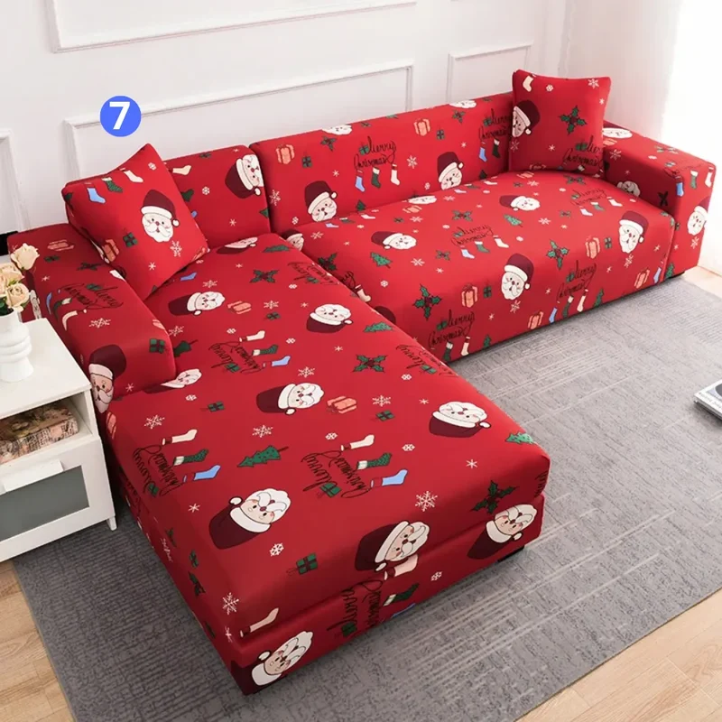 Motifs Noël - Housses de Canapé d'Angle Extensibles