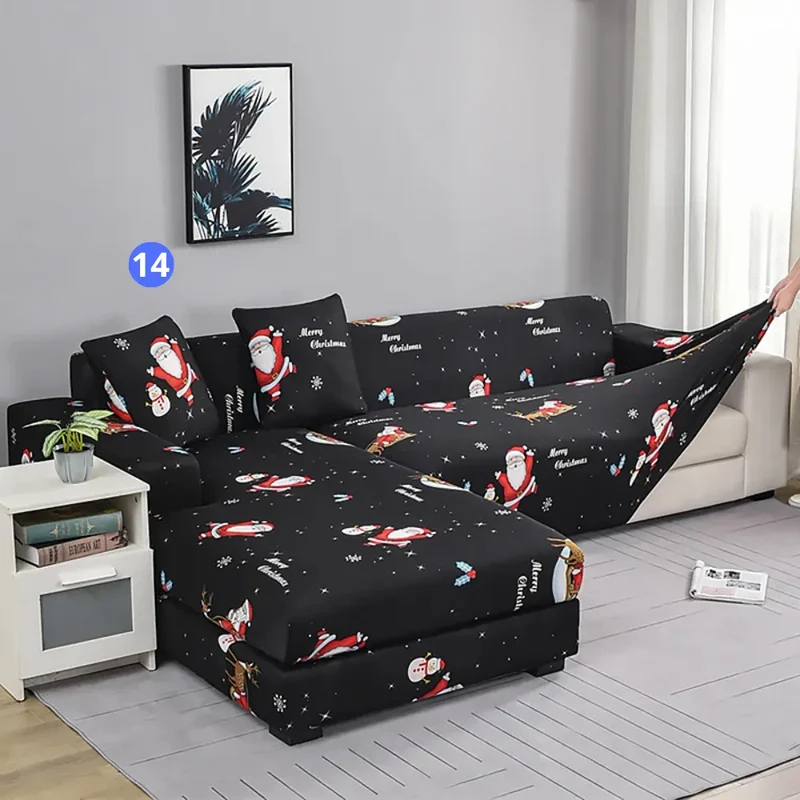 Motifs Noël - Housses de Canapé d'Angle Extensibles