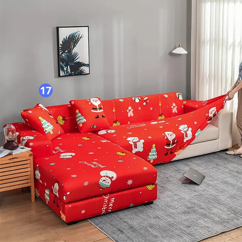 Motifs Noël - Housses de Canapé d'Angle Extensibles