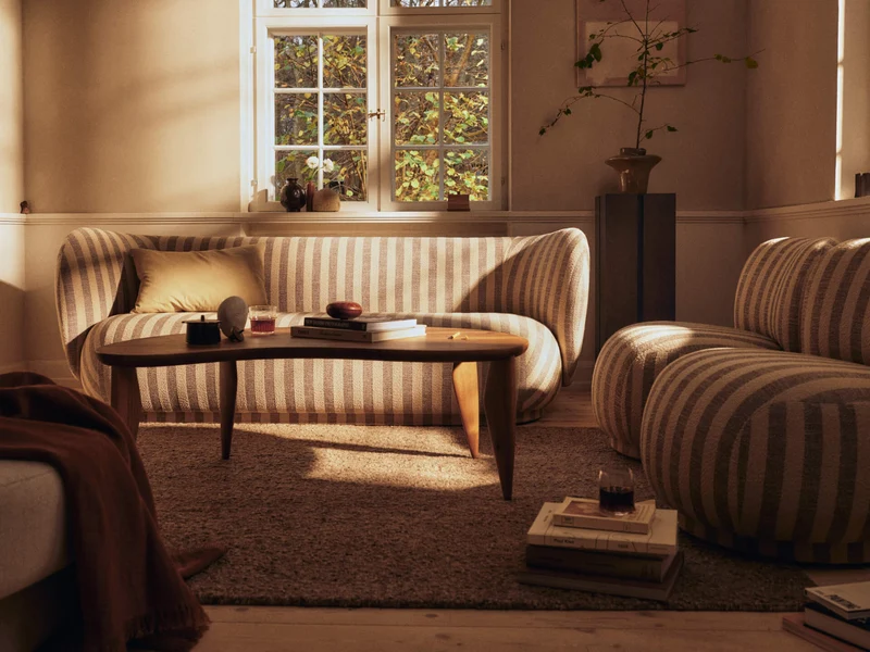 Rico Sofa 3-seater - Louisiana - Sand/Off-White
