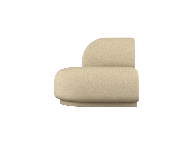 Rico Sofa Open End Right - Raw Bouclé - Natural