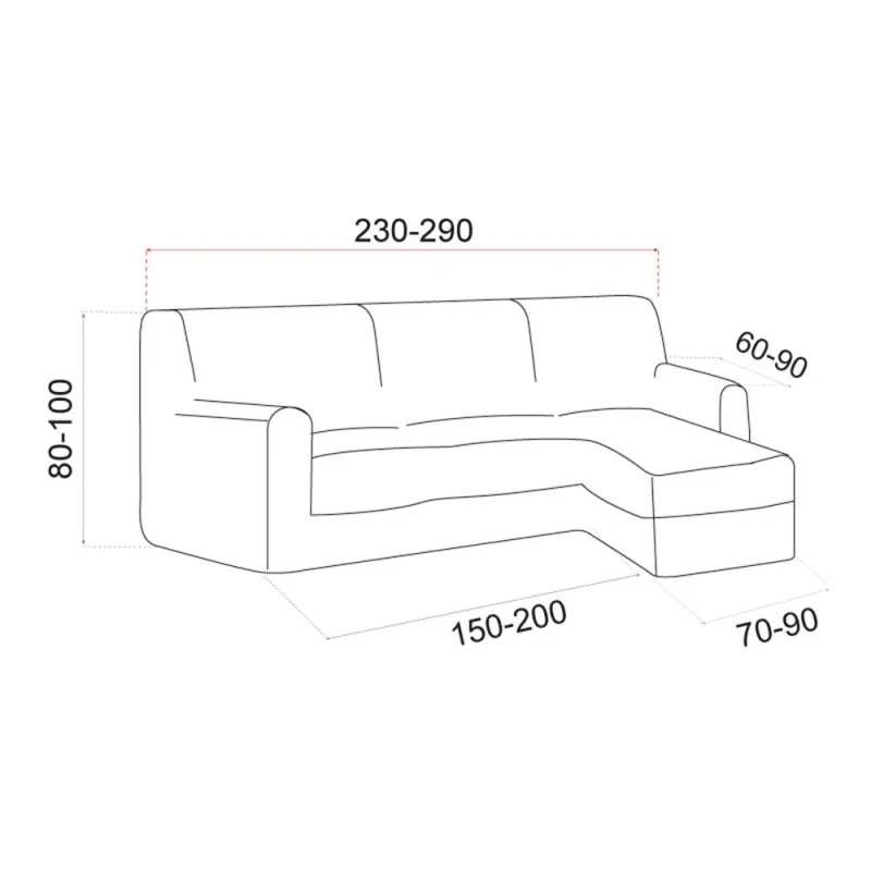 Housse Elastique Canapé d'Angle Monzón