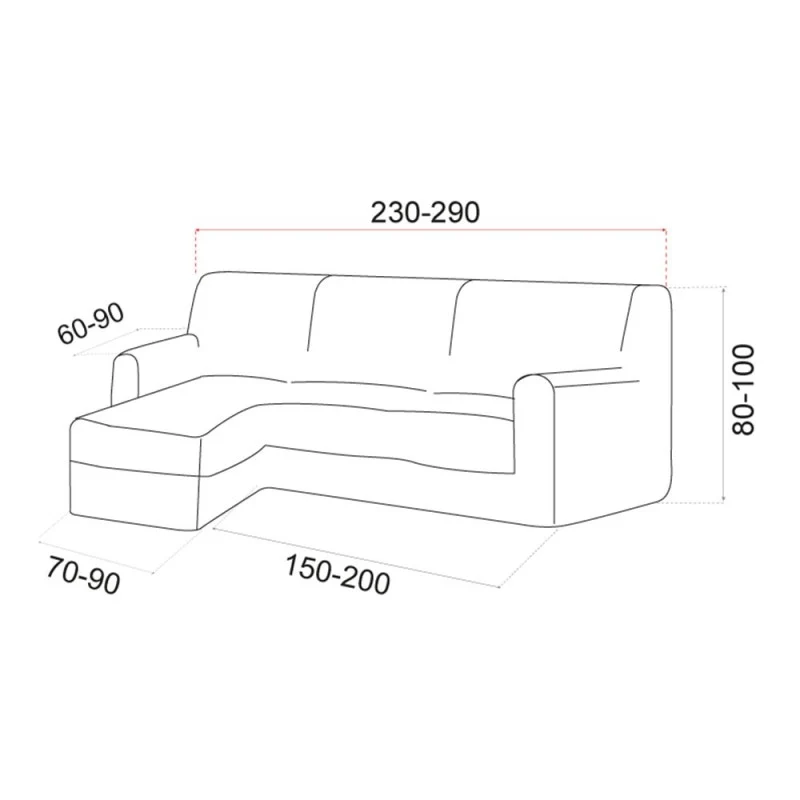 Housse Elastique Canapé d'Angle Monzón