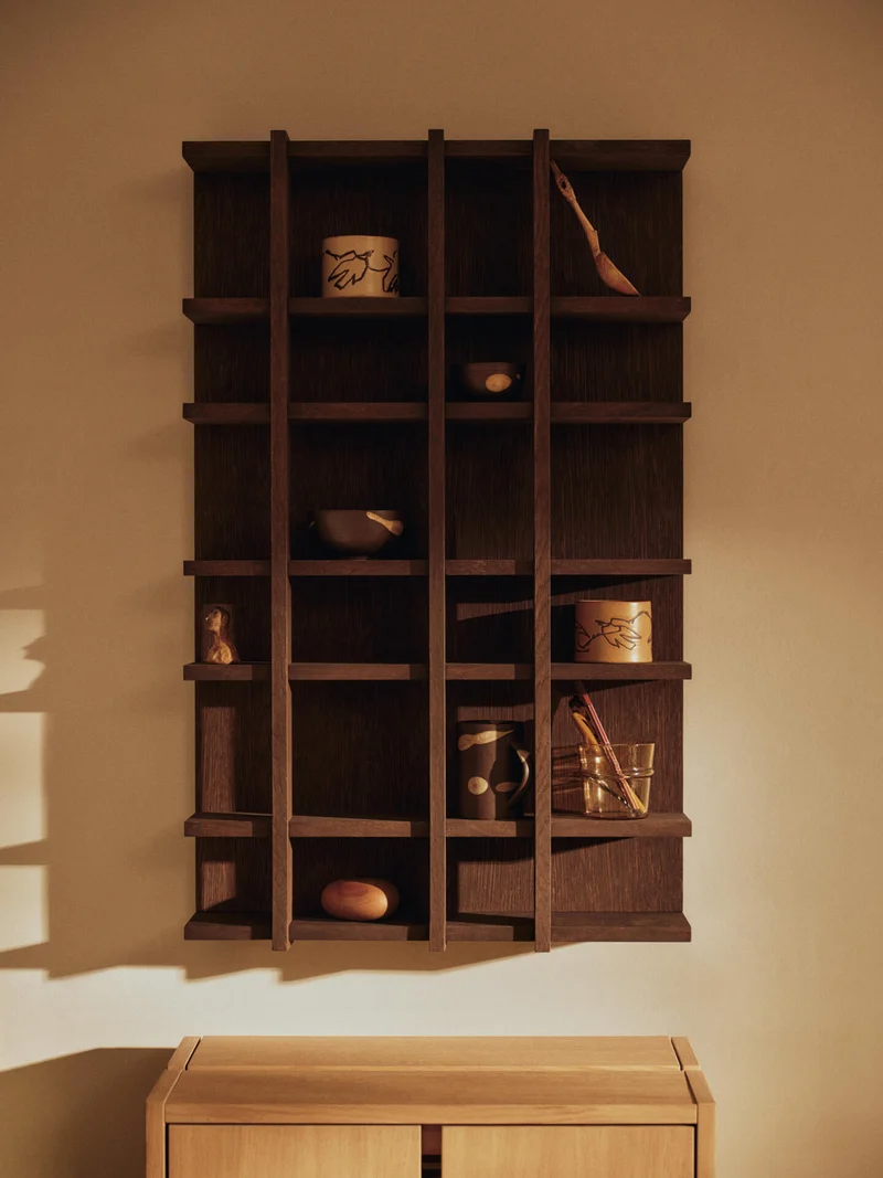 Tilem Shelf - 4x6 - Dark Stained Oak