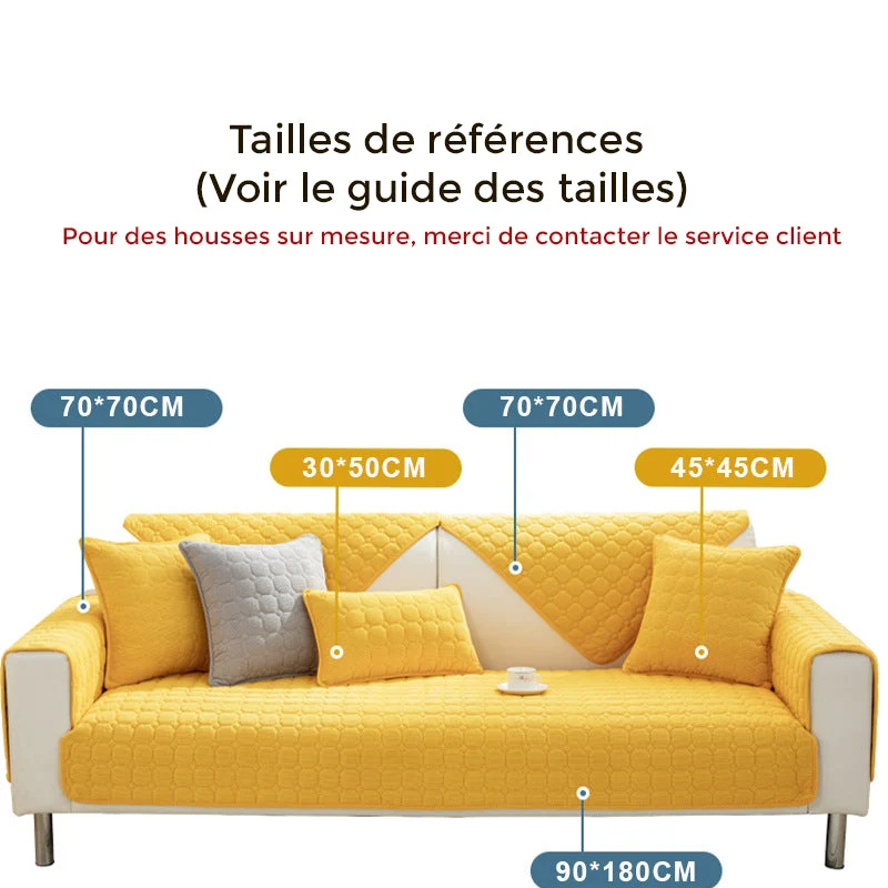 housses de canapé antidérapantes - velours côtelé