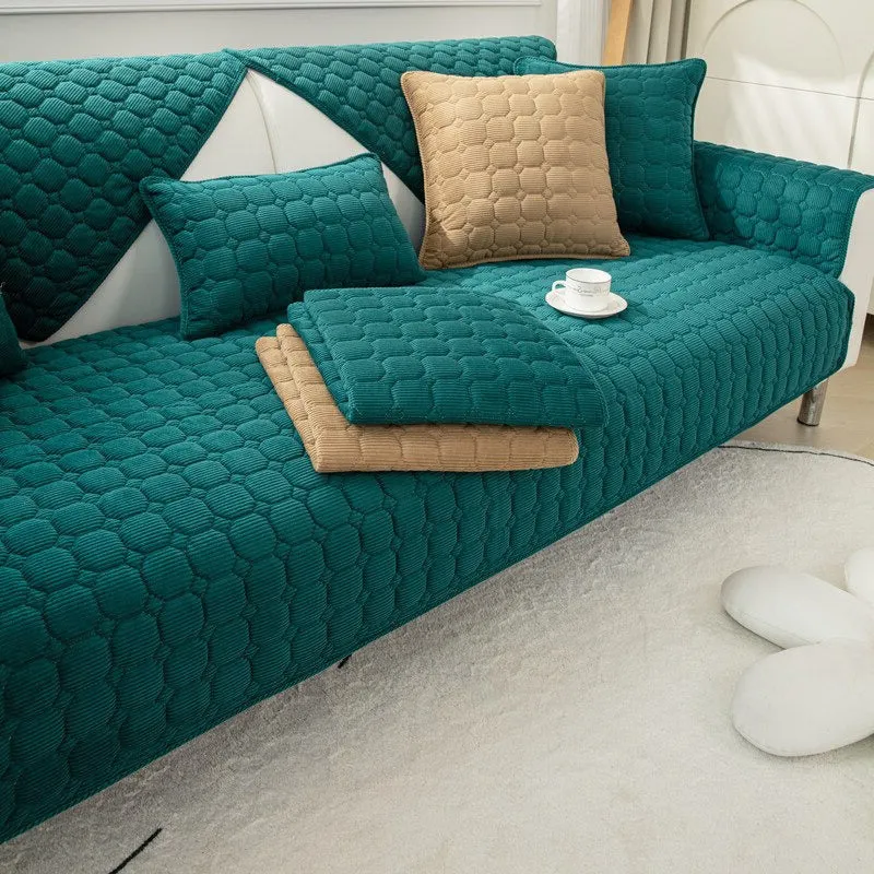 housses de canapé antidérapantes - velours côtelé