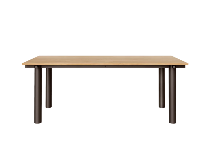 Atura Dining Table - Dark Chocolate/Natural Oak Veneer