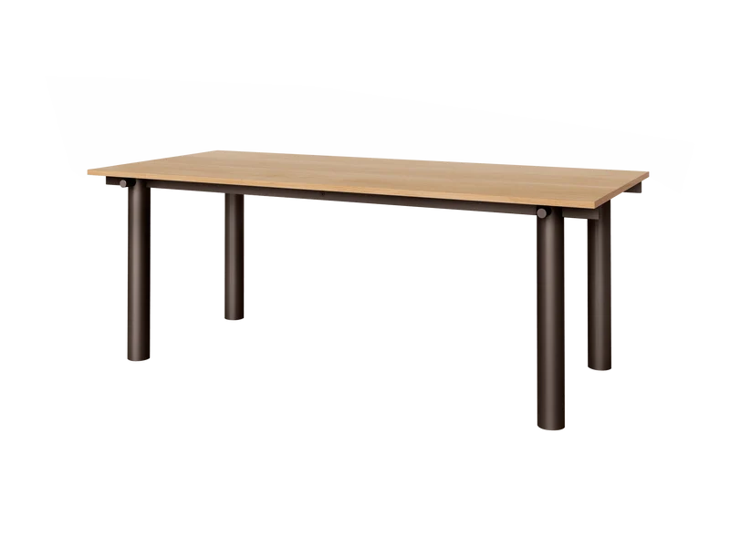 Atura Dining Table - Dark Chocolate/Natural Oak Veneer