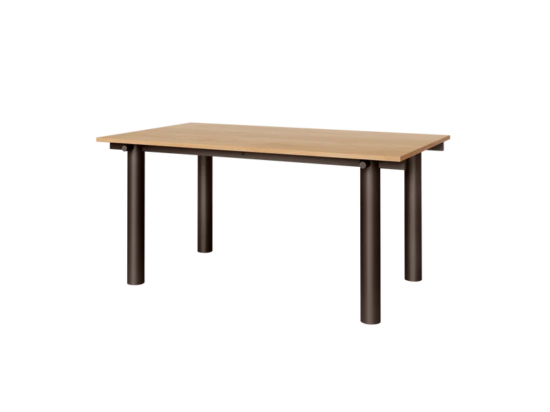 Atura Dining Table - Dark Chocolate/Natural Oak Veneer