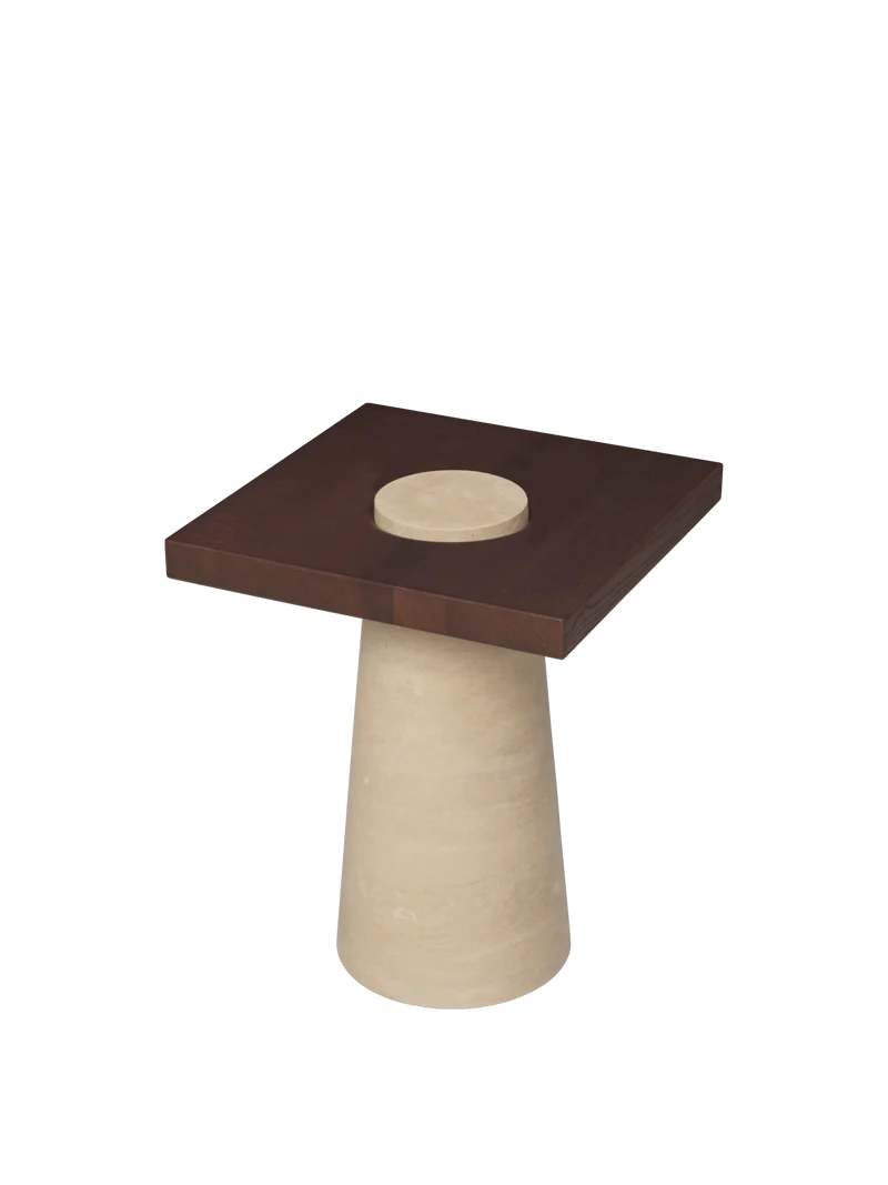 Grova Side Table - Travertine
