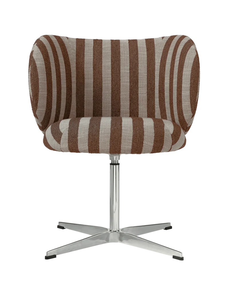 Rico Dining Chair - Swivel - Louisiana - Sand/Chocolate
