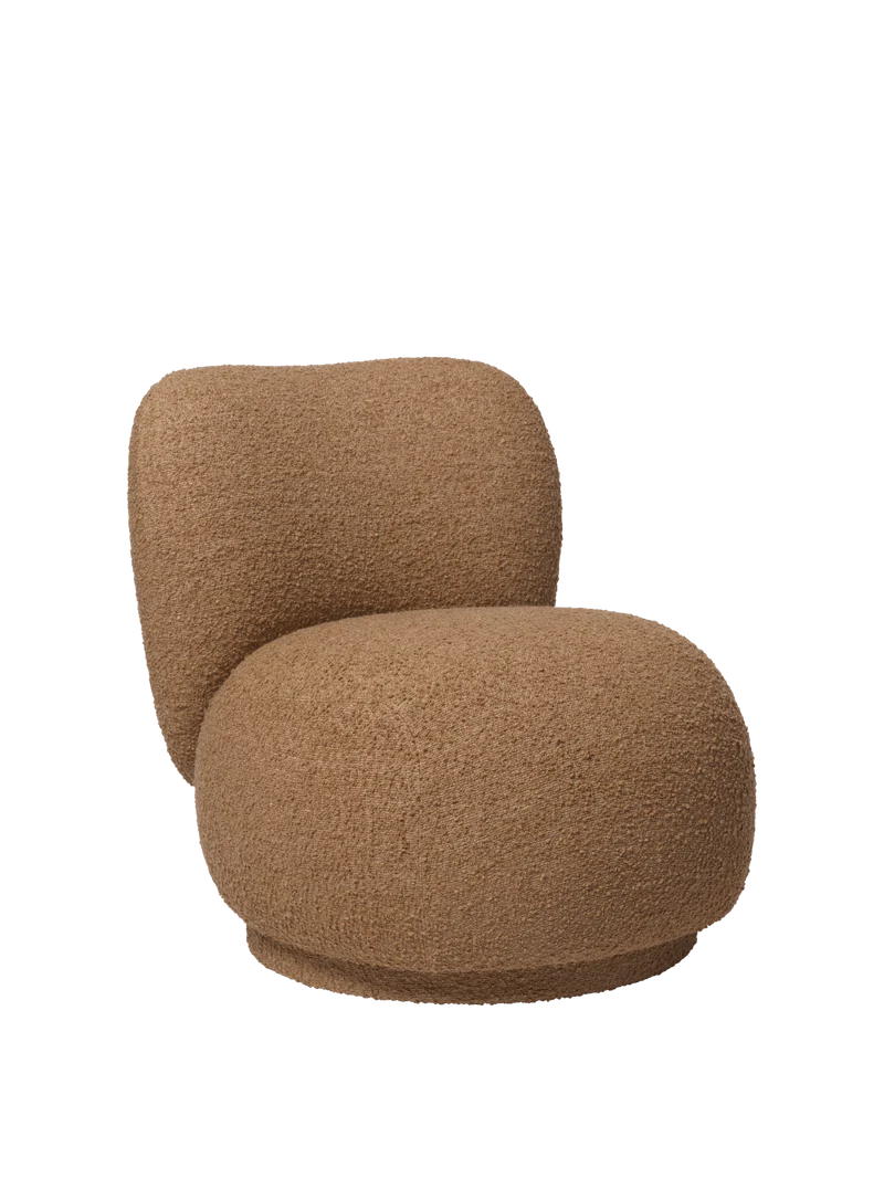 Rico Piccolo Lounge Chair - Raw Bouclé - Tan