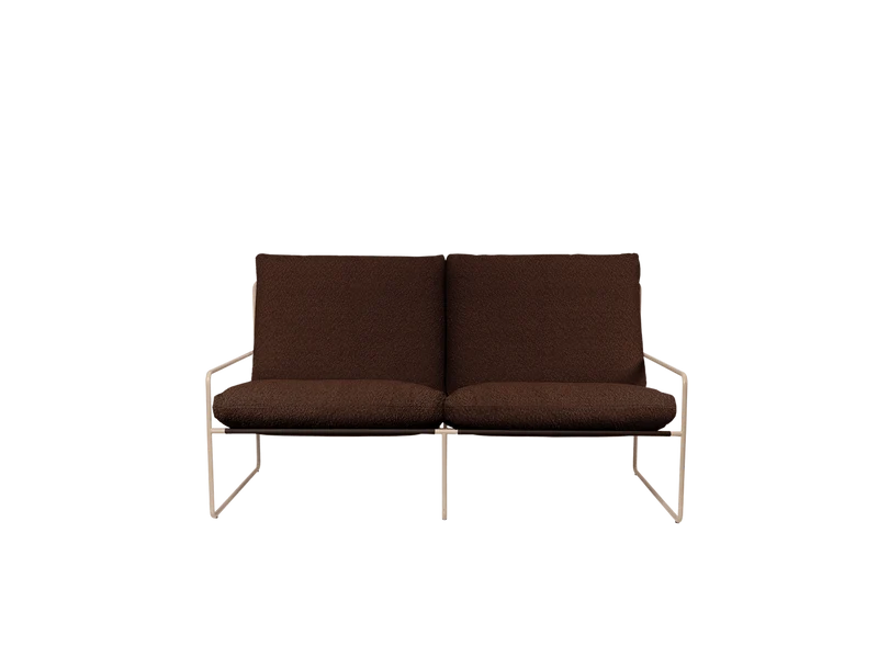 Desert 2-seater - Cashmere - Pure Bouclé - Chestnut