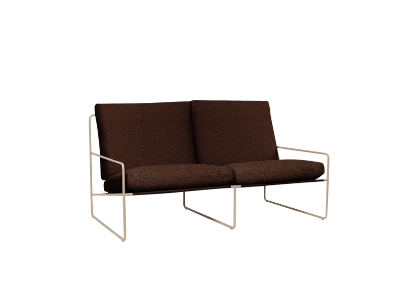 Desert 2-seater - Cashmere - Pure Bouclé - Chestnut
