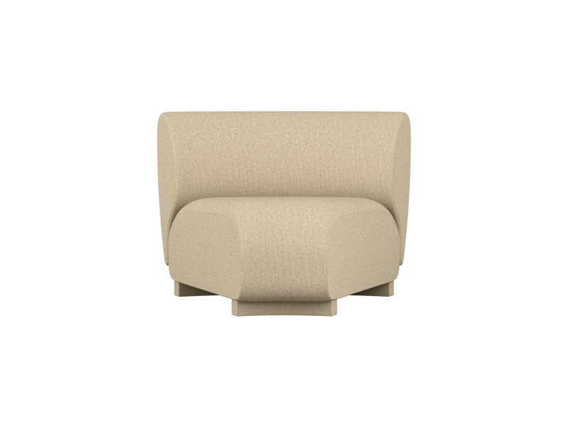 Rico Sofa Corner - Narrow - Raw Bouclé - Natural