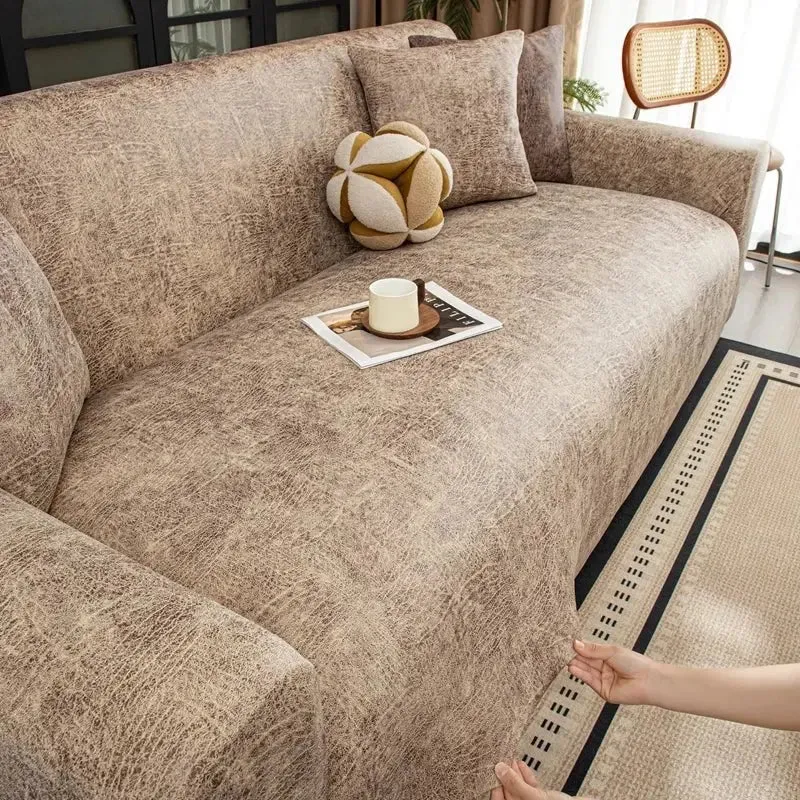 Housses de Canapé Effet Cuir Extensibles Imperméable