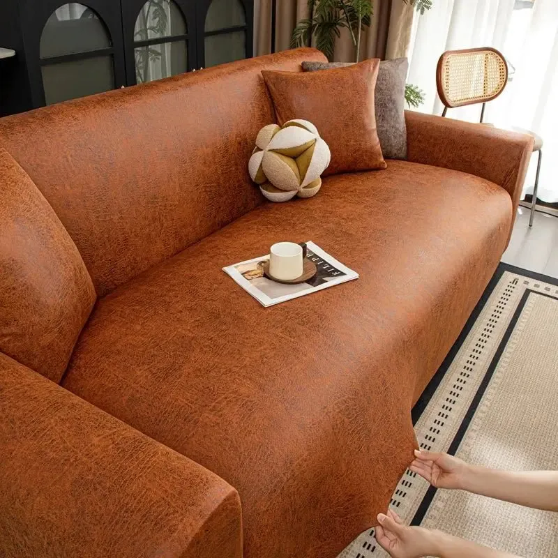 Housses de Canapé Effet Cuir Extensibles Imperméable