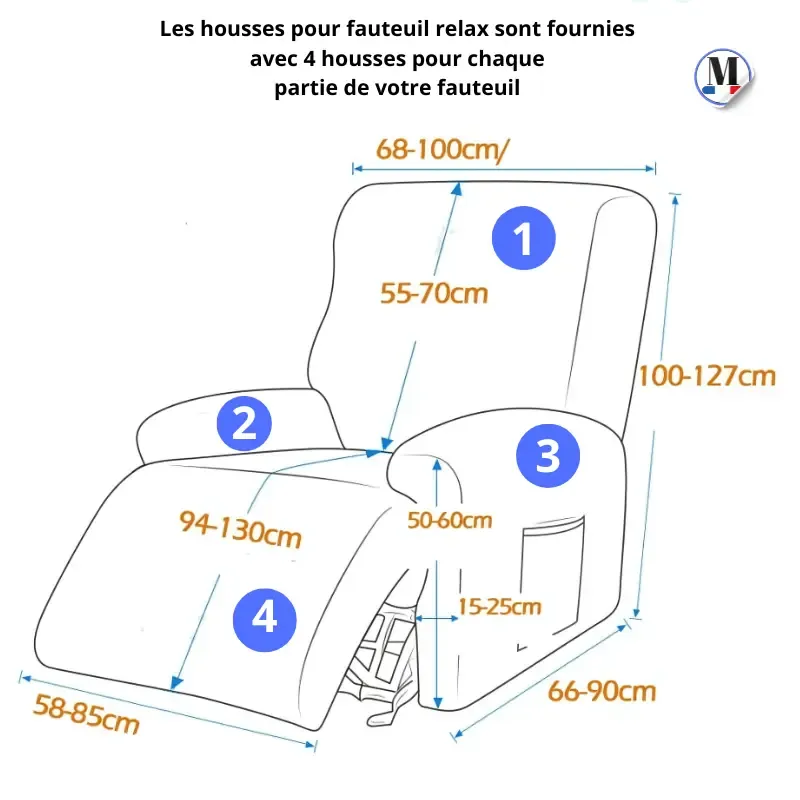 Housses de Fauteuil Relax inclinable Waterproof